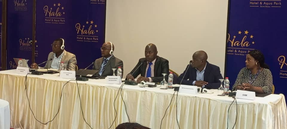 Ato da abertura da Reunião do Comitê de Coordenação Nacional para a Recolha e Gestão de Dados Migratórios, local Bissau, Hotel Hala de 22 a 24 de Maiô de 2023.